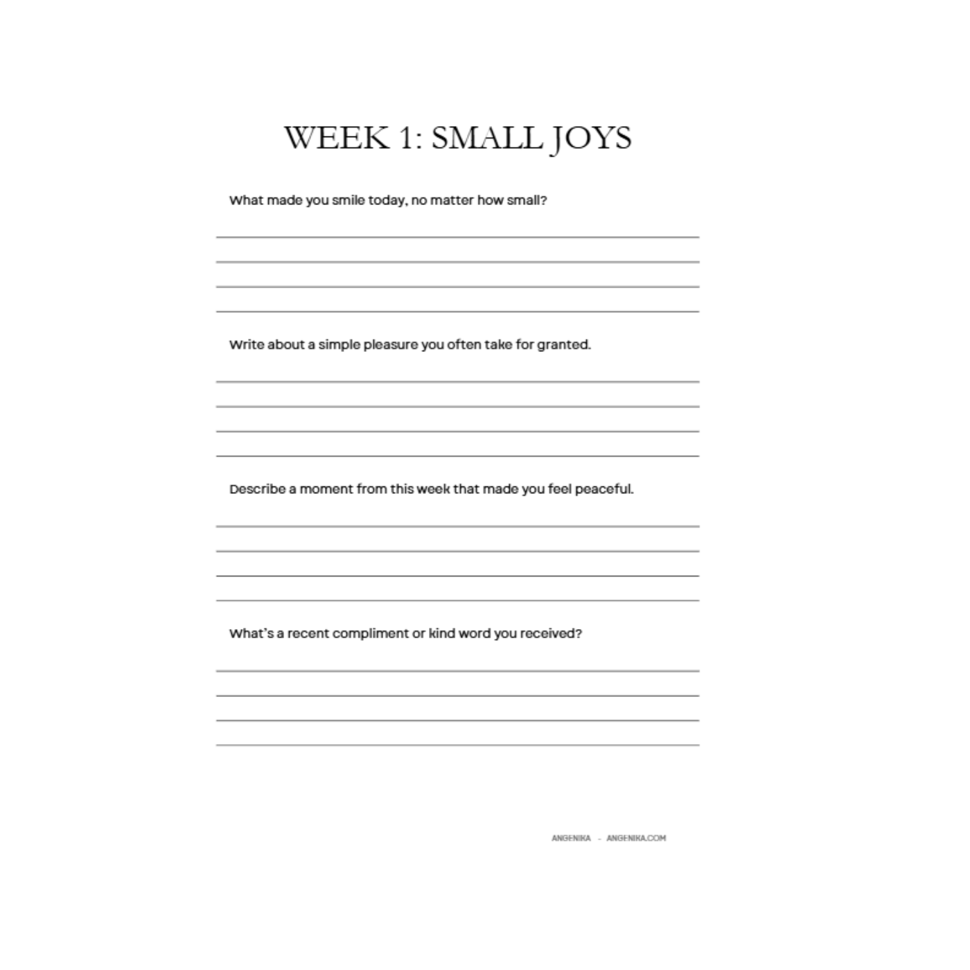Free Gratitude Journal (Digital Download)