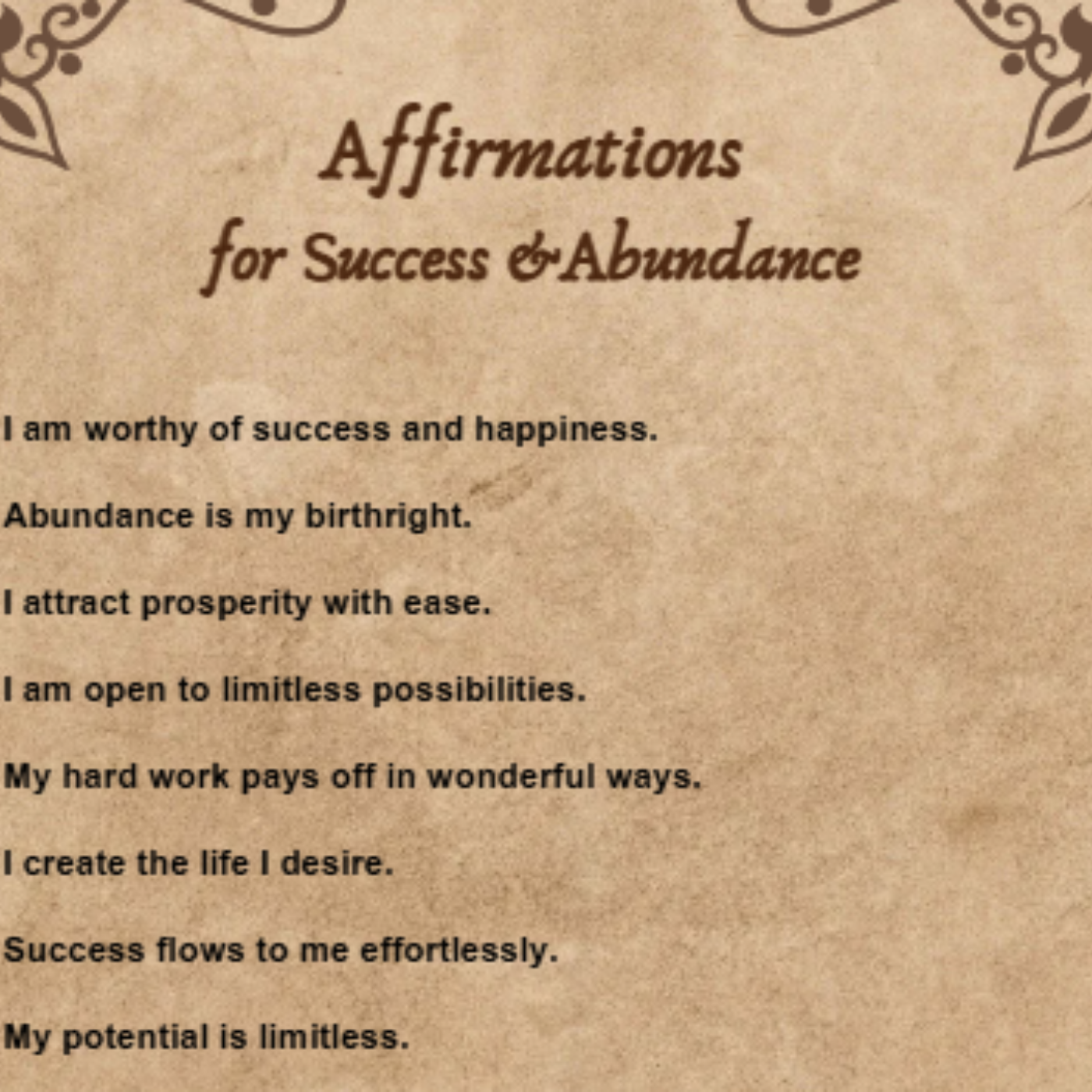 Free Affirmations for Success & Abundance | Manifestations (Digital Download)
